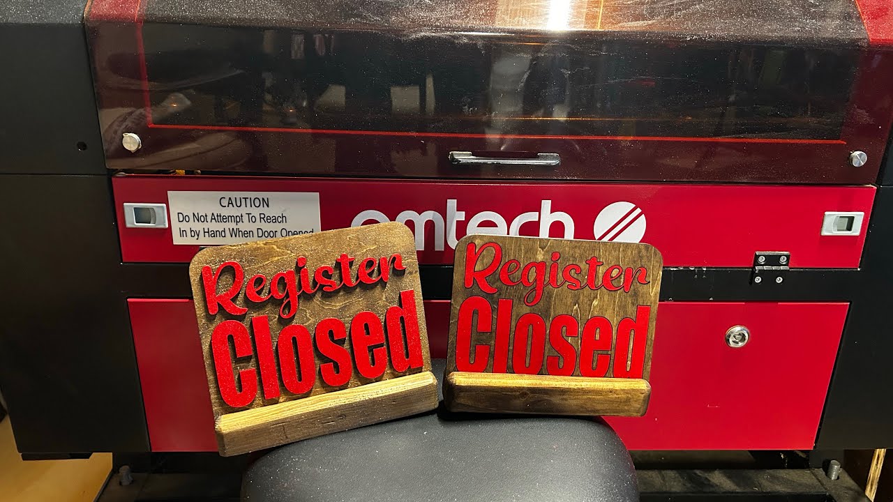 Omtech 60 watt laser sign making. 