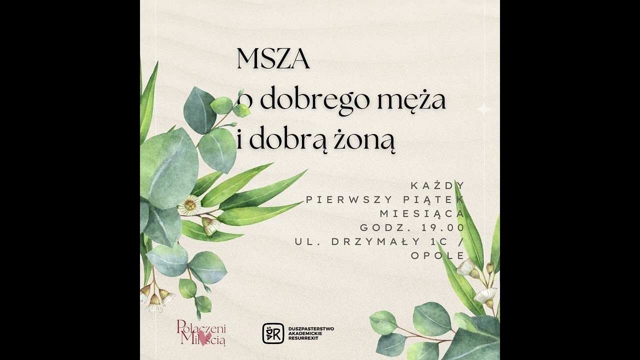 Połączeni miłością. Kazanie ze Mszy św. o dobrego męża żonę 05.04.2024r.