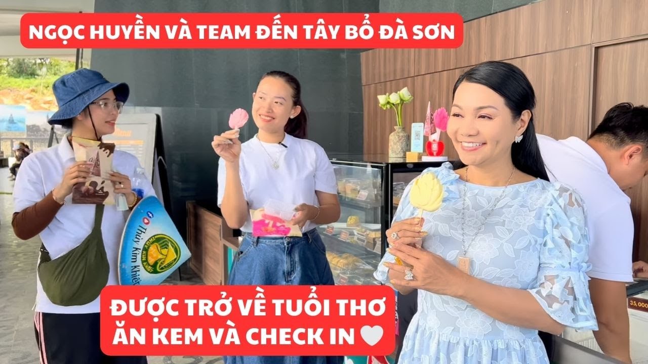 Ngọc Huyền Và Team Từ Thiện đến Tây Bổ Đà Sơn lại được trở về Tuổi Thơ ăn kem Sun World check in