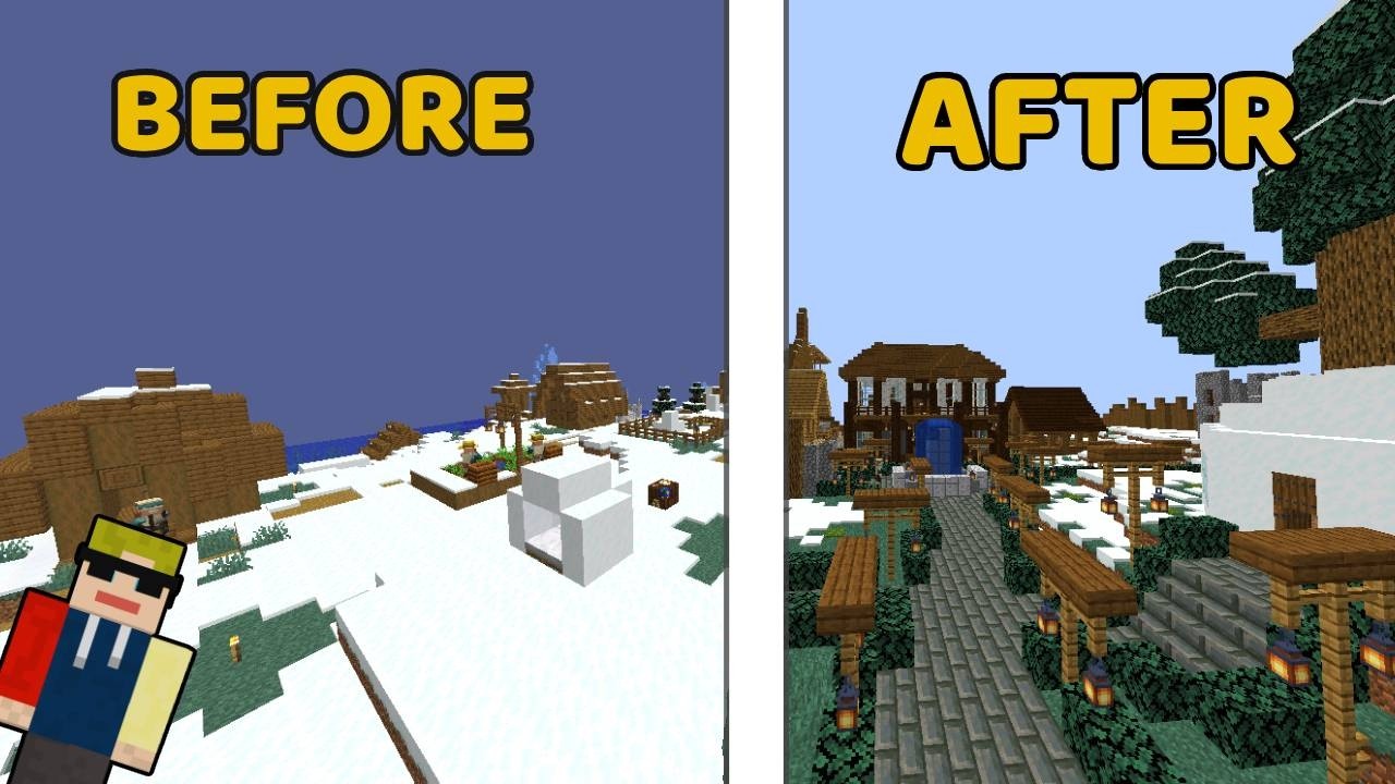 IMPROVING A VILLAGE IN MINECRAFT HARDCORE