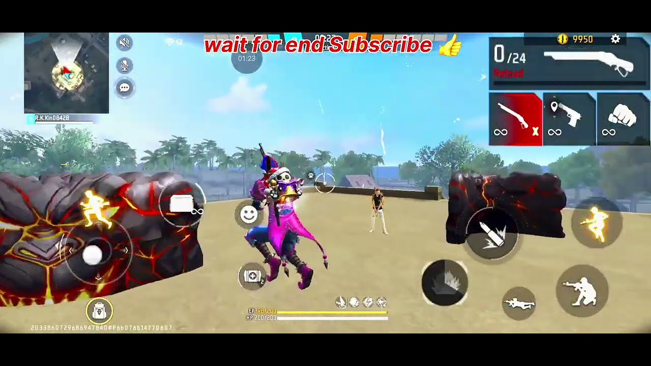 1v1 100'/, 💪☠️ hadshort gameplay Wait for the End! 🔥  #freefire #freefiremax #gaming #garenafreefire