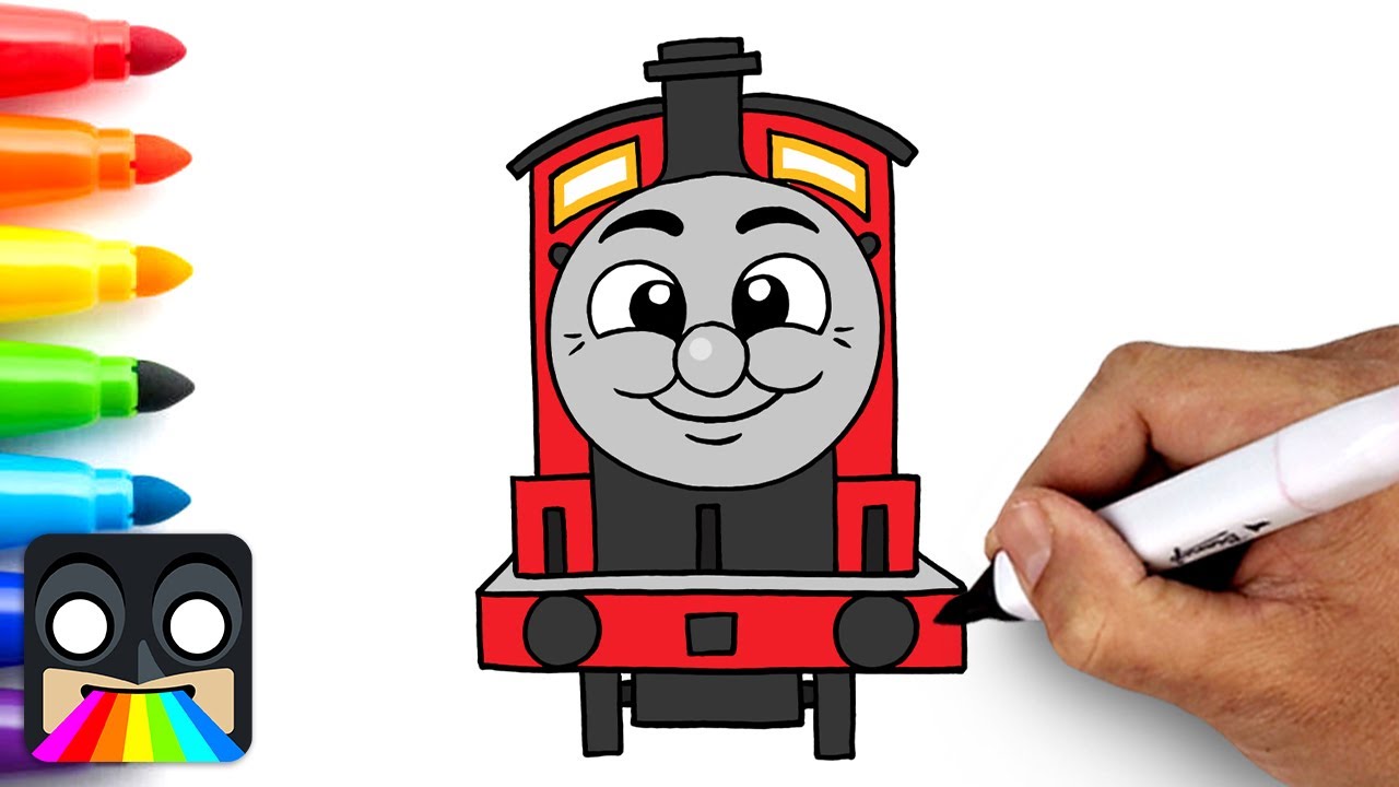 How To Draw James the Red Engine | Thomas the Train
