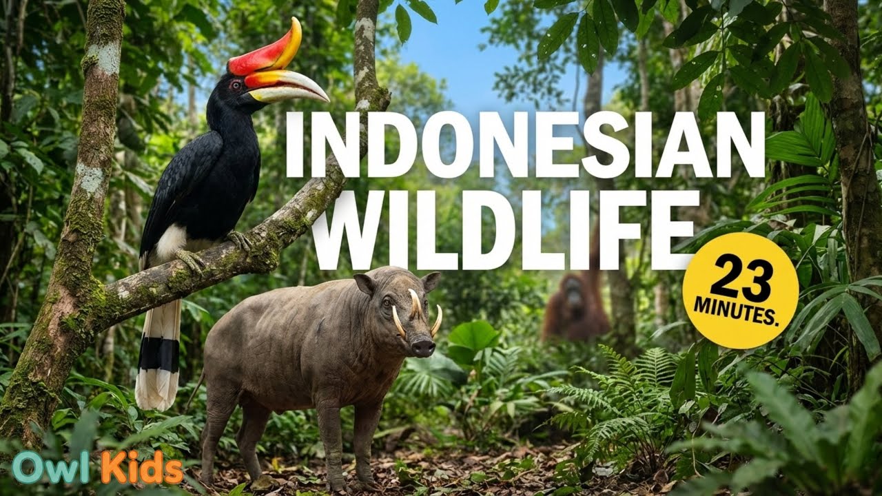 23 Minutes Indonesian Wildlife | Kehidupan Satwa Liar Indonesia (Relaxing Nature Video) &ndash; Owlkids