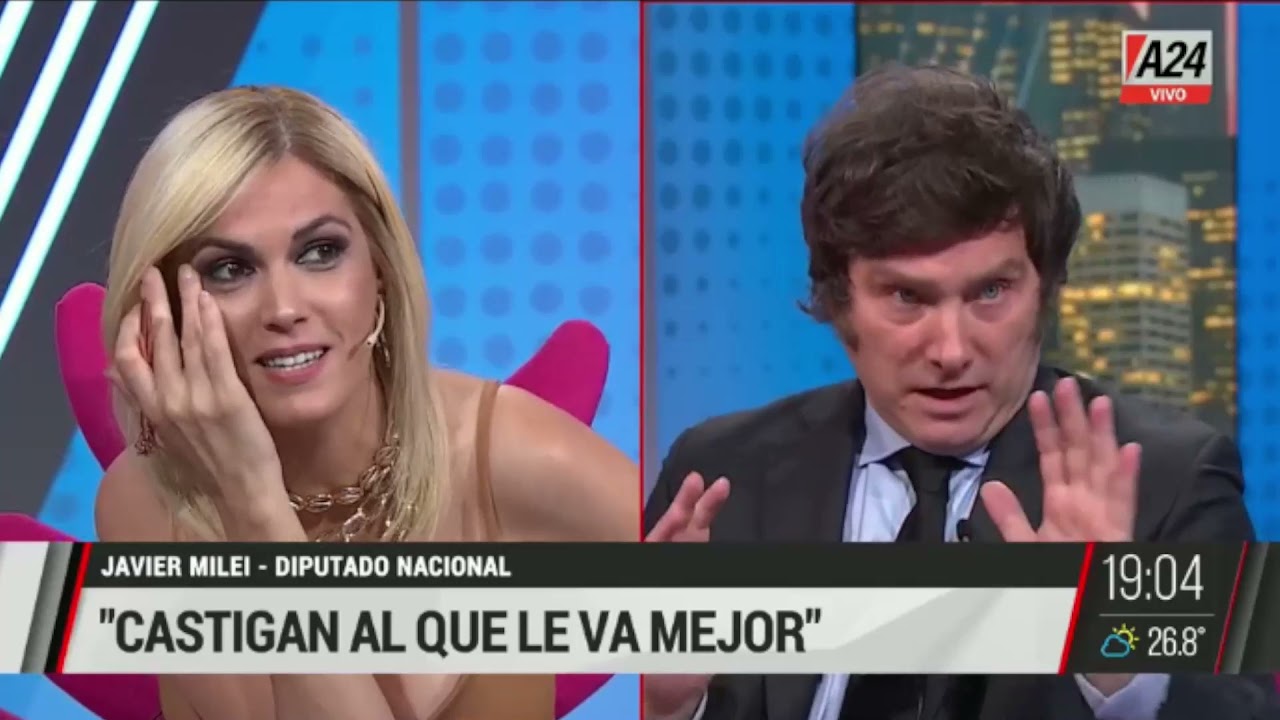 Canosa mano a mano con Javier Milei: 