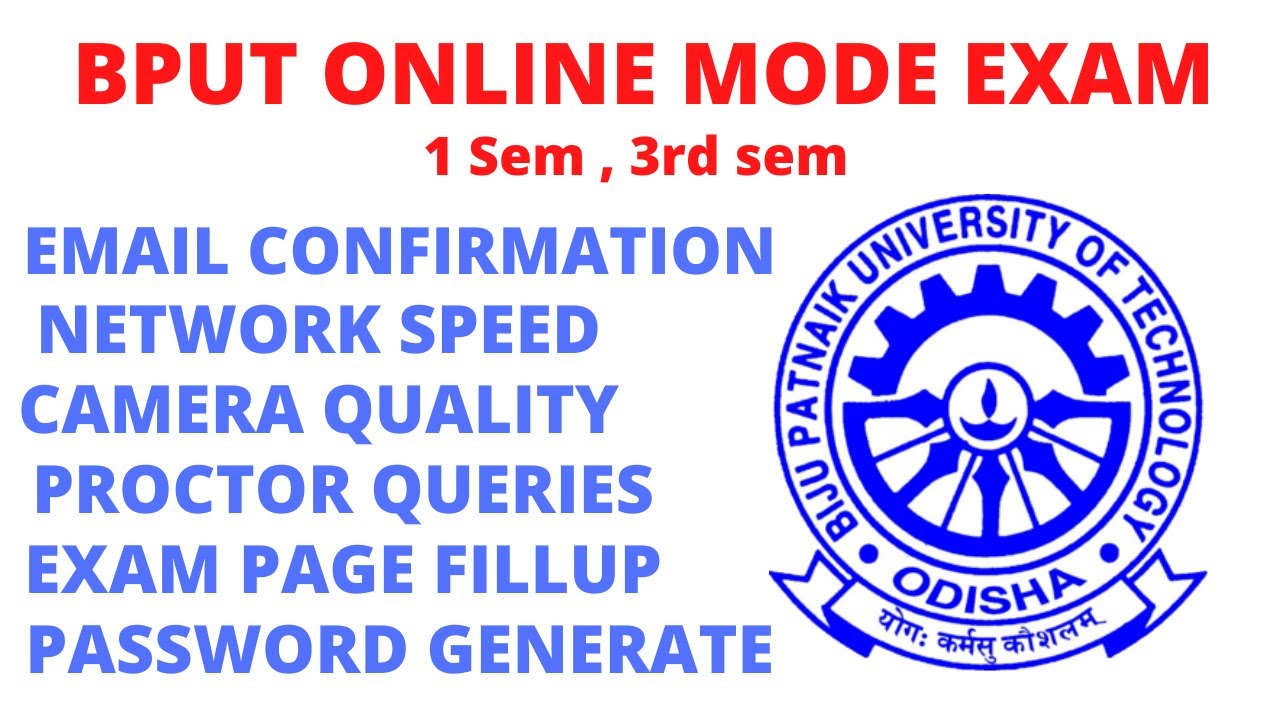 Bput Online Exam Requirements | Basic Idea About Exam | Odd Sem Exam Update Details | Bput News 2021