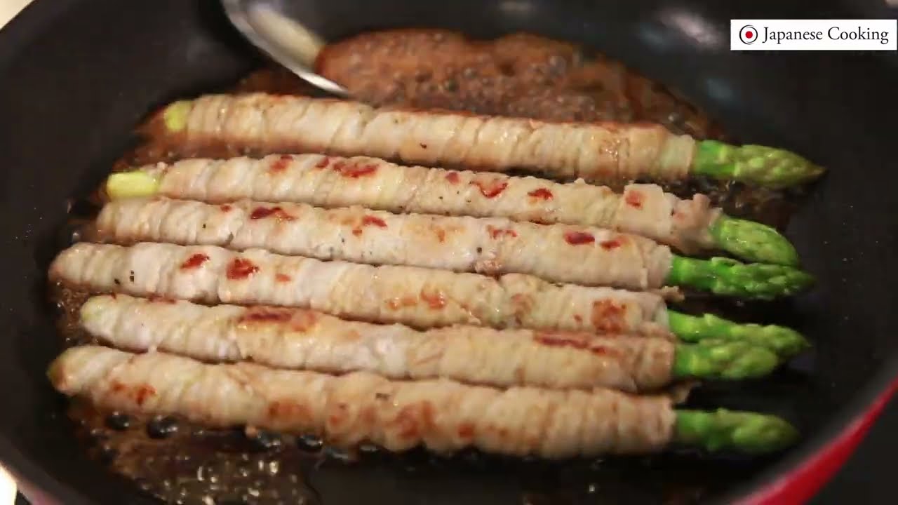 Pork wrapped asparagus｜Japanese Cooking｜Online Japanese culinary certificate programs