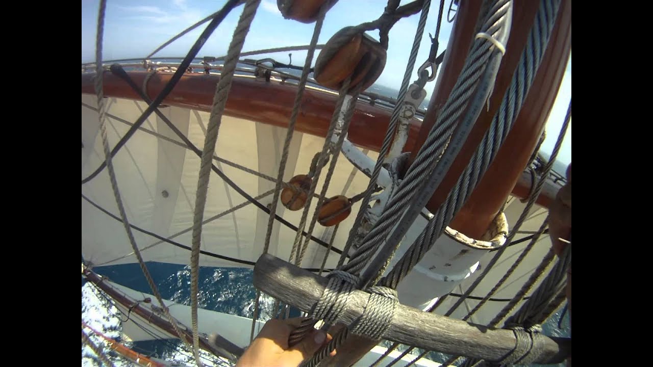 bark europa bowsprit and skysail with a go pro