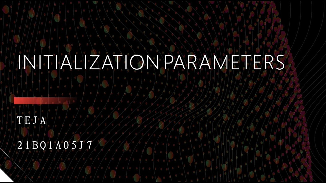 Initialization parameters in Servlets.