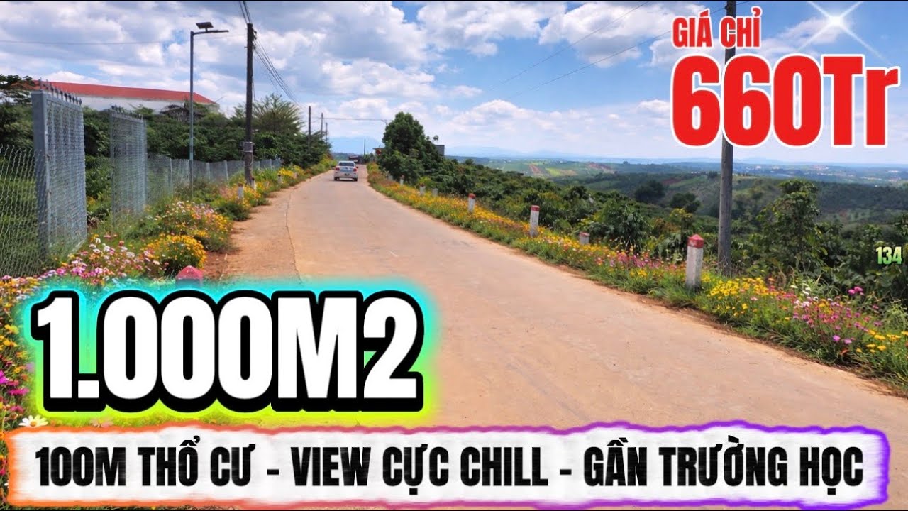 🔴1000m² có 100m thổ cư – gần trường, dân cư – có thu nhập nhỏ – view cực chill - chỉ 660tr