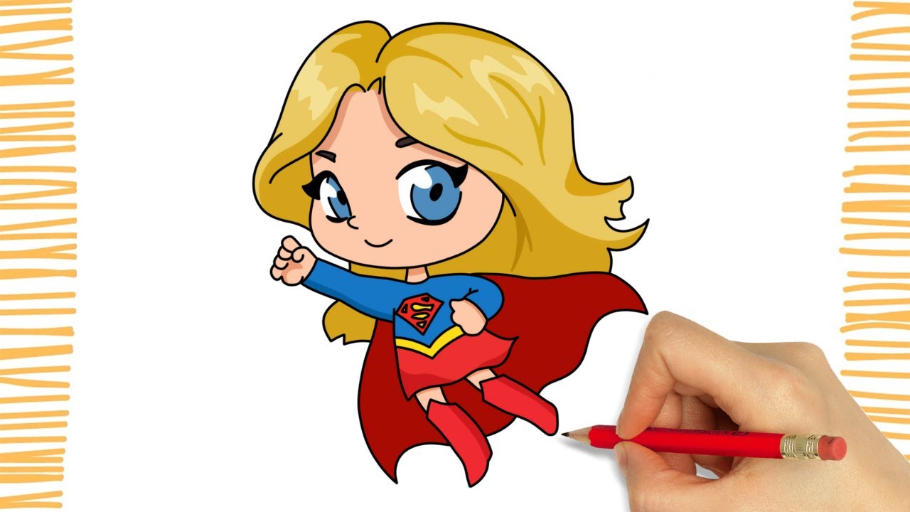 How To Draw SUPERGIRL I Easy