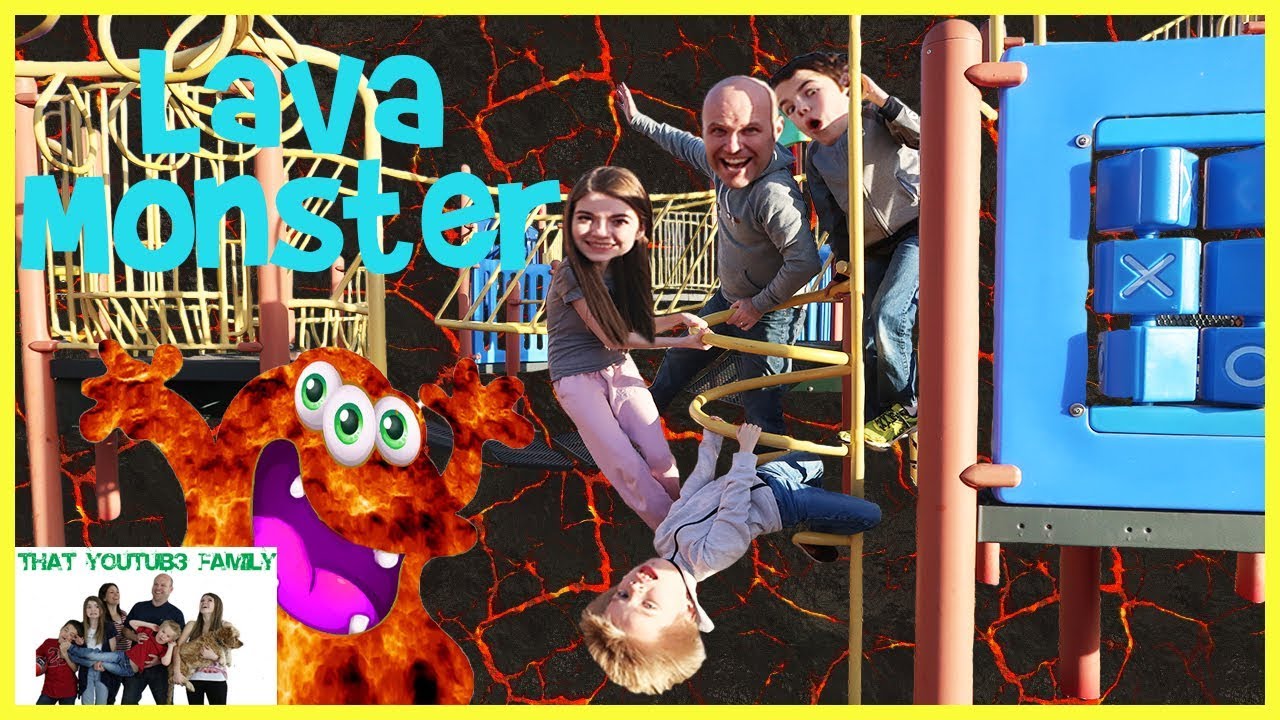 The Floor Is Lava - LAVA MONSTER - Playground Wars / That YouTub3 Family | Family Channel