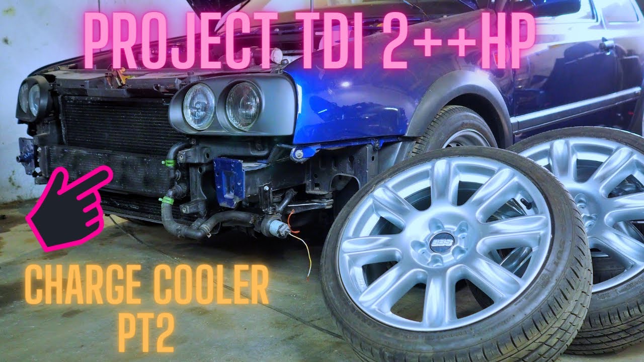 Golf mk3 TDI project Open Air charge cooler pt2