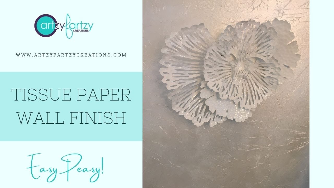 Apply tissue paper to create a beautiful wall finish