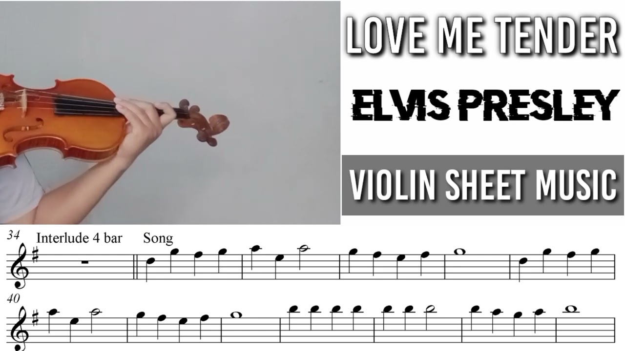 Free Sheet || Love Me Tender - Elvis Presley || Violin Sheet Music