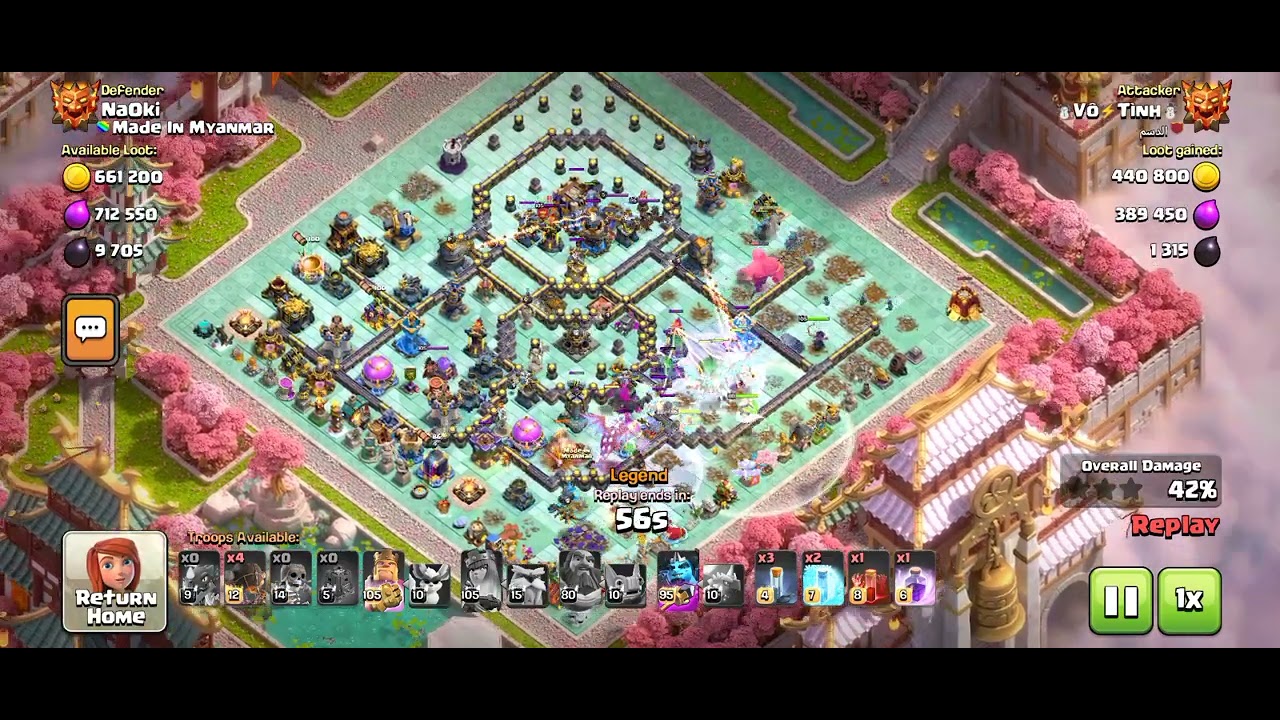 Vo tinh -edrags- global top#1 legend attacks - clash of clans- coc
