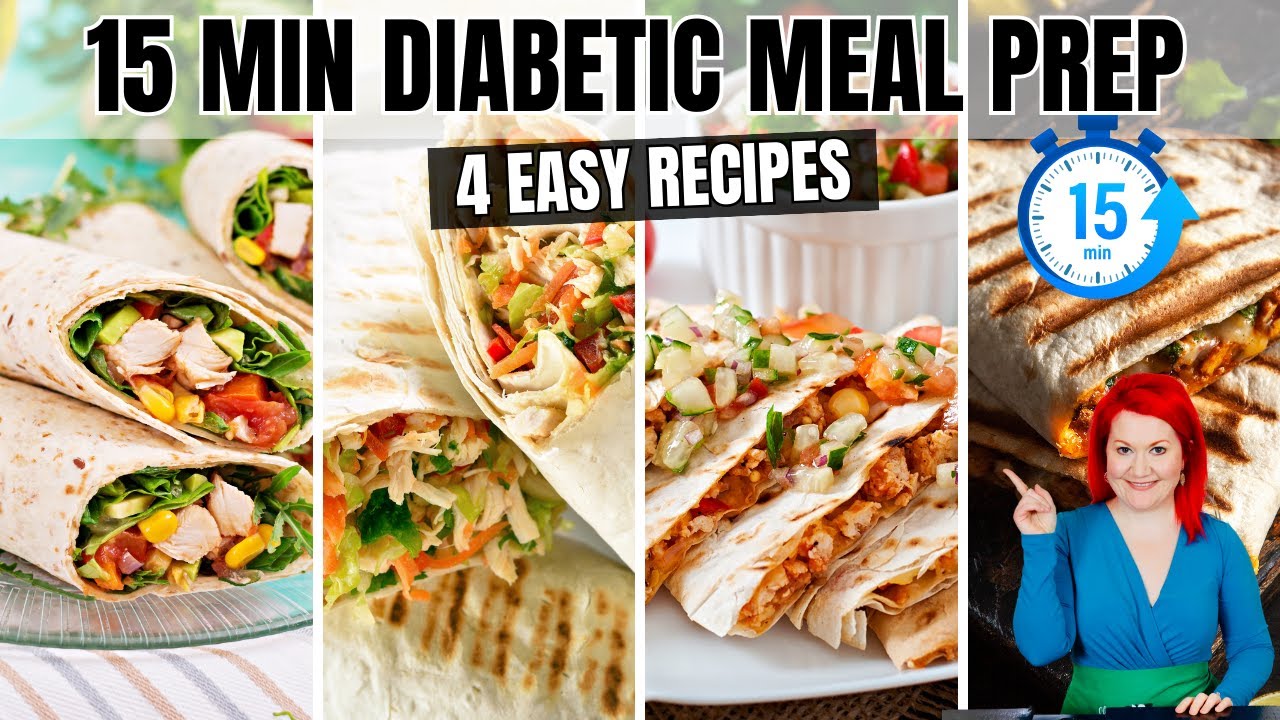 4 EASY Diabetic Meal Prep Recipes Ready in UNDER 15 Minutes | Diabetic Lunch Ideas