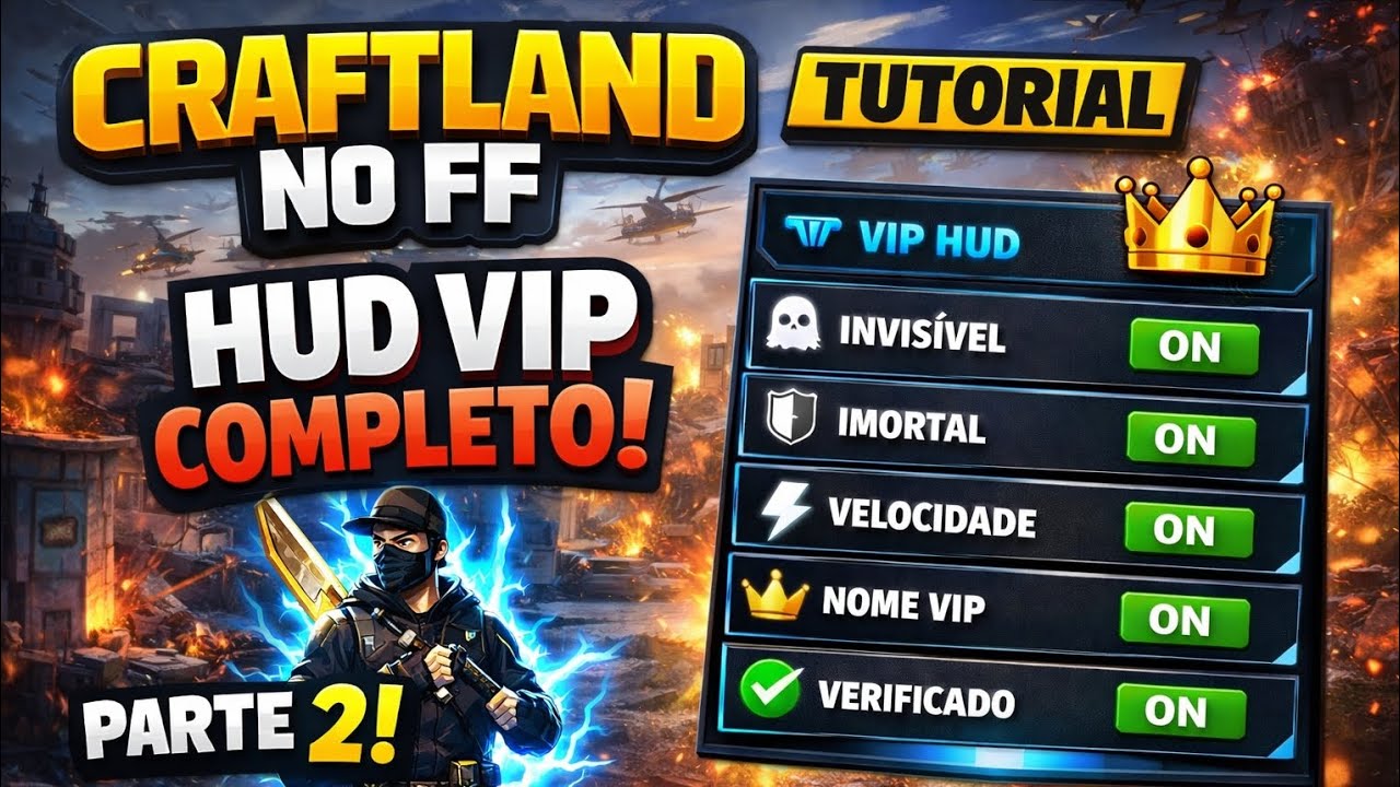 🚨 COMO FAZER PAINEL DE DONO / VIP + HUD COMPLETO NA CRAFTLAND FF! | TUTORIAL – PARTE 2
