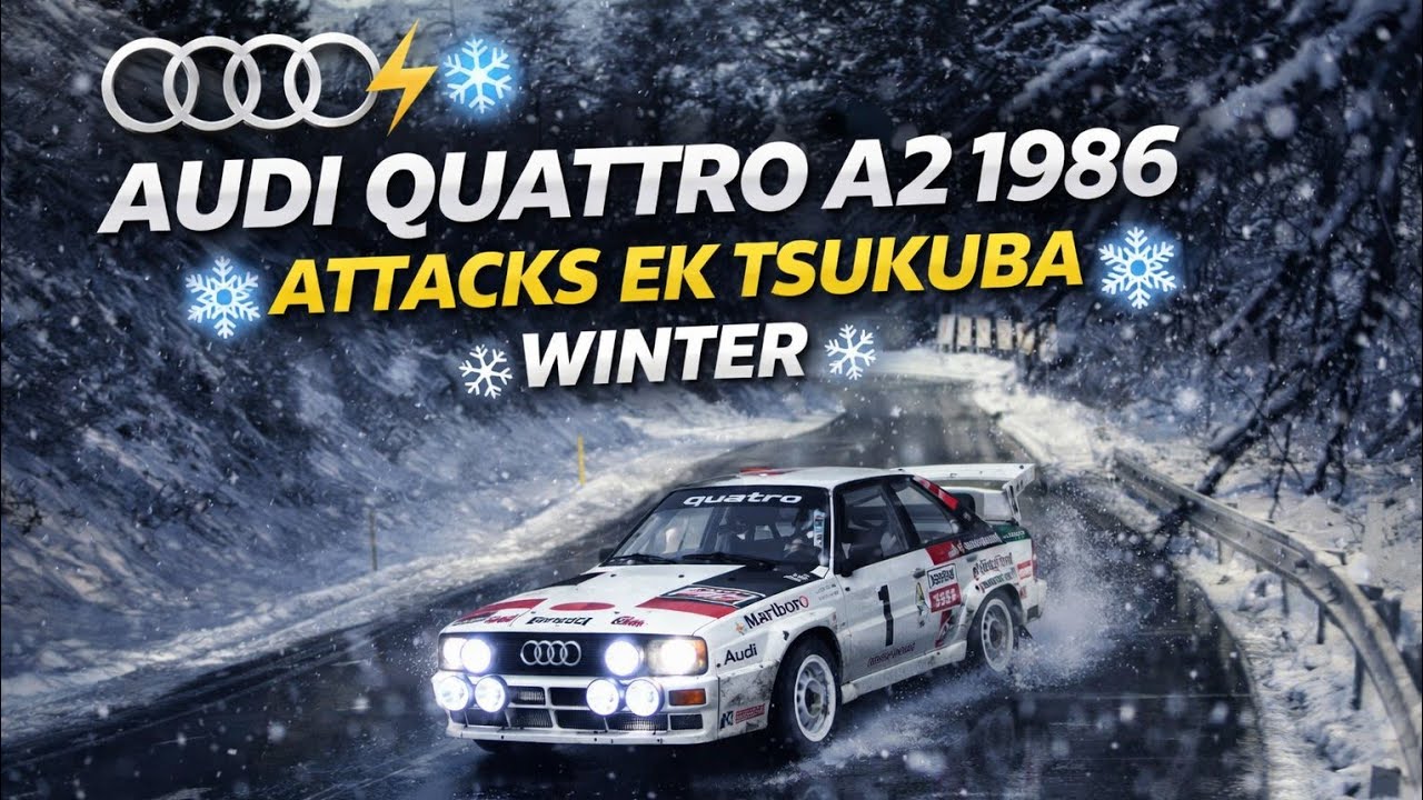 ❄️⚡ Audi Quattro A2 1986 Attacks EK Tsukuba | Winter❄️⚡