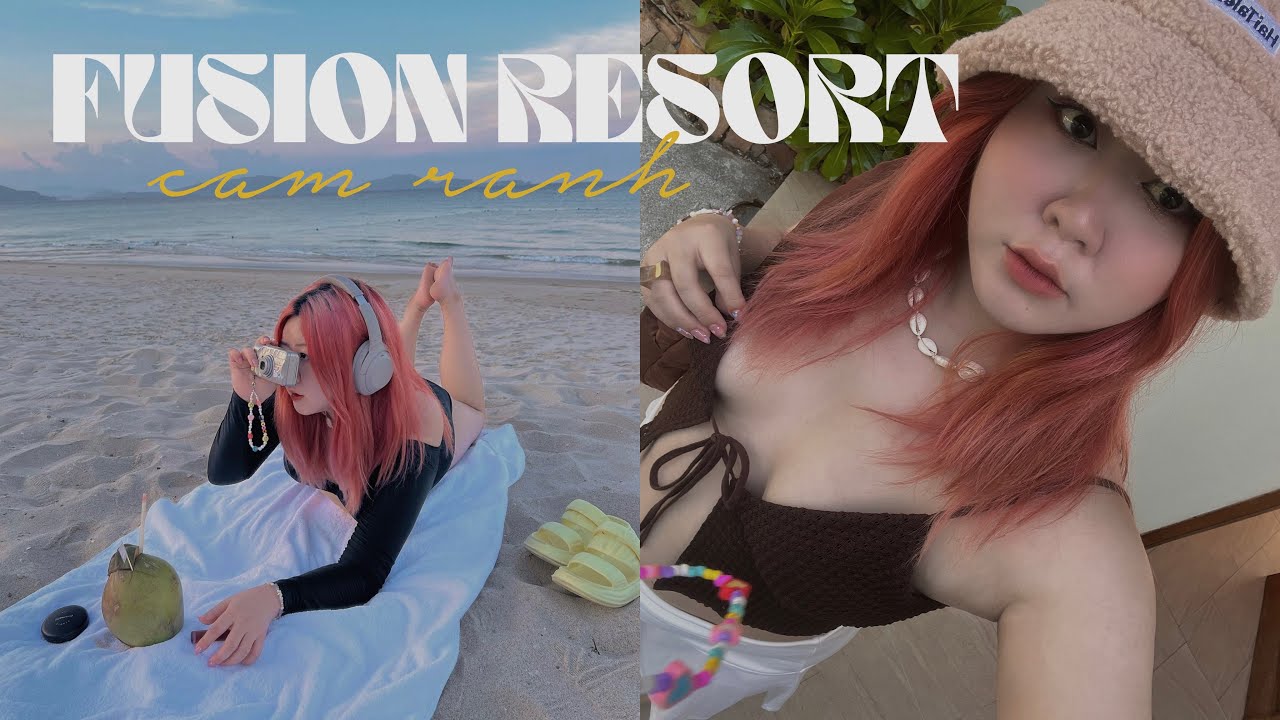 fusion resort cam ranh vlog🏖 cam ranh đẹp quá, lần đầu bay 1 mình…| kieuchinh2706