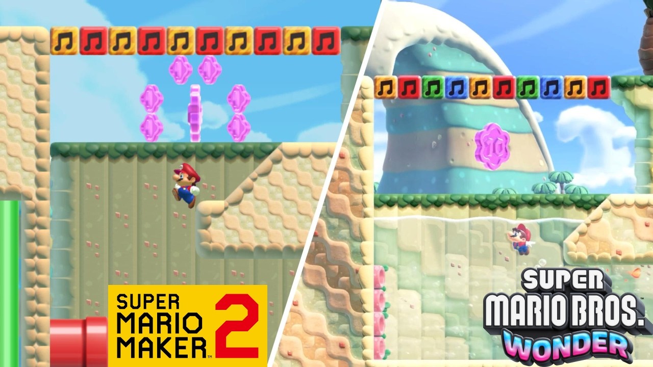 Super Mario Bros Wonder DownPour UpRoar Remake In Super Mario Maker 2
