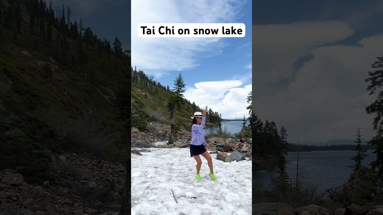 Tai Chi on snow lake! 