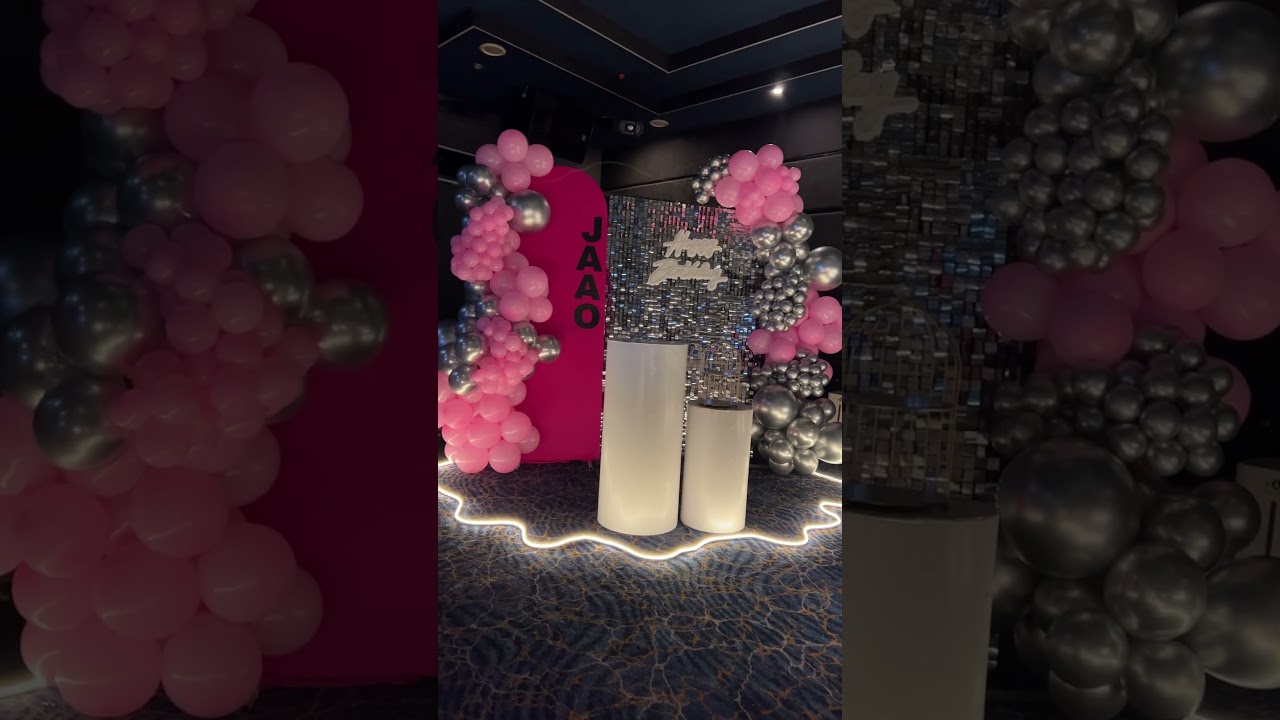 LED birthday decoration #eventdecorator #eventplanner #balloongarland