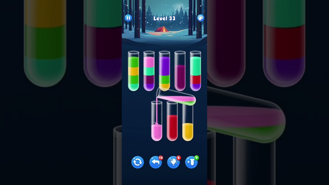 Water Sort Level 33 Walkthrough Solution Android/iOS