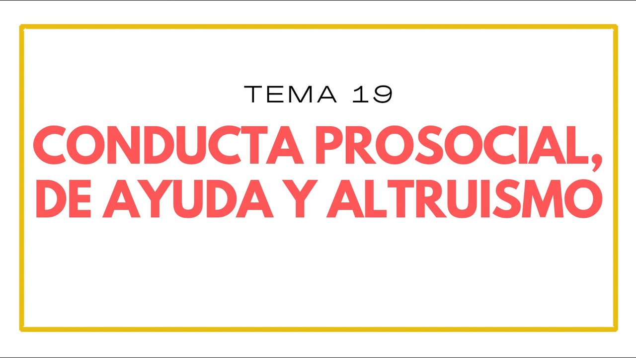 Conducta prosocial de ayuda y altruismo | Psicología Social | Psicología en podcast