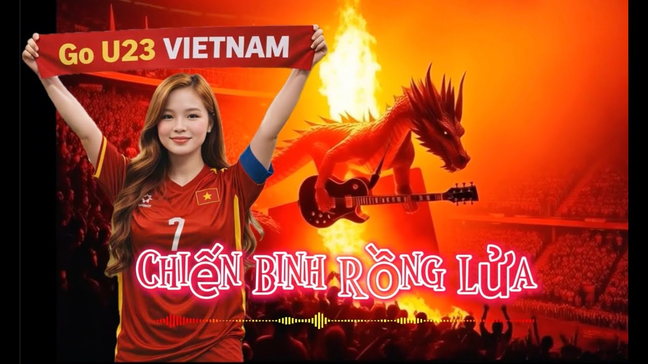CHIẾN BINH RỒNG LỬA Lyrics -Bài Hát Cổ Vũ U23 Việt Nam vs U23 Hàn Quốc | AudioVision1