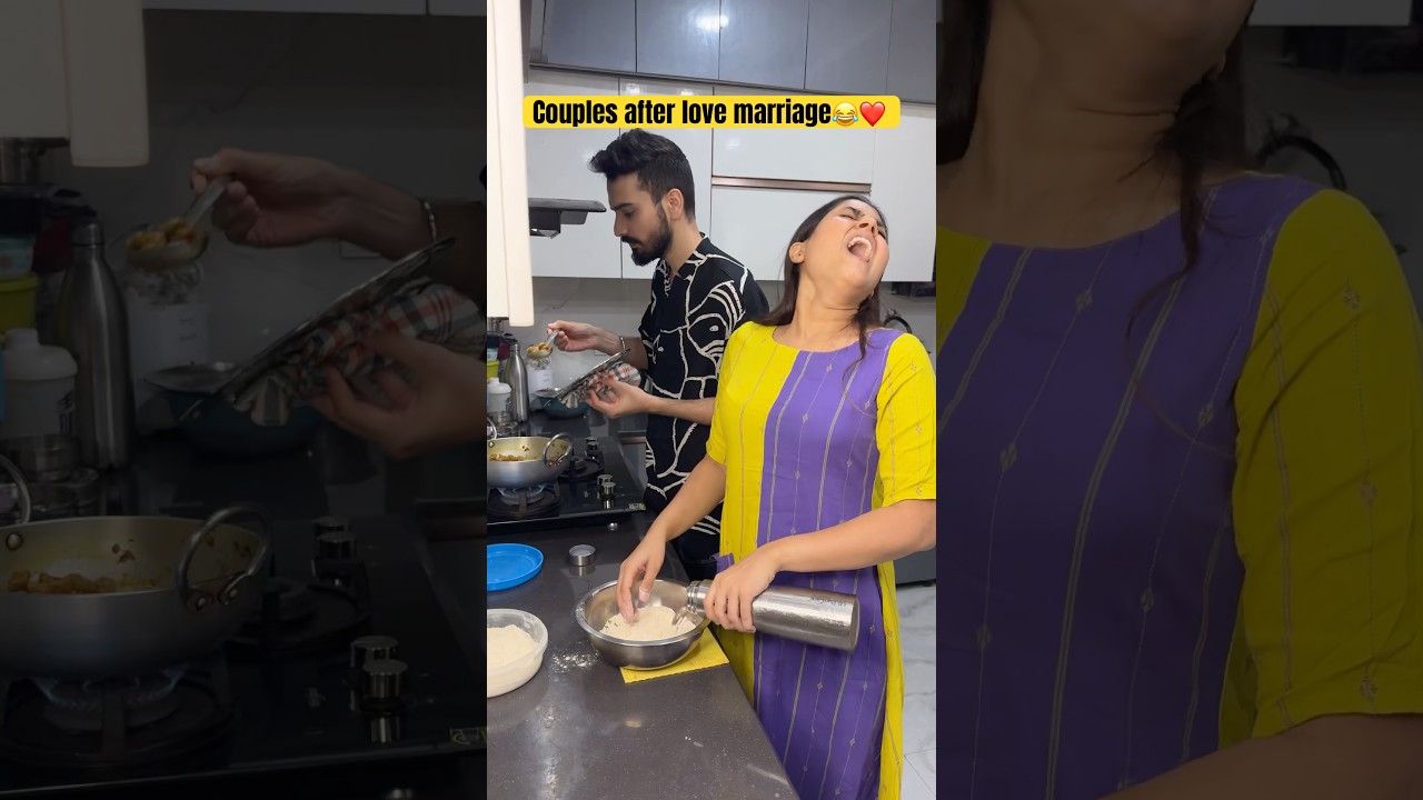 Couples after love marriage😂 #youtubeshorts #shorts #ytshorts #couple #marriage #simrit