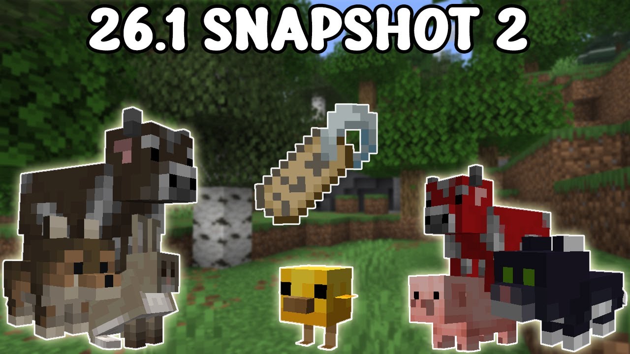 Minecraft 26.1 Snapshot 2 | Новые мобы-детеныши и создаваемые именные бирки!!