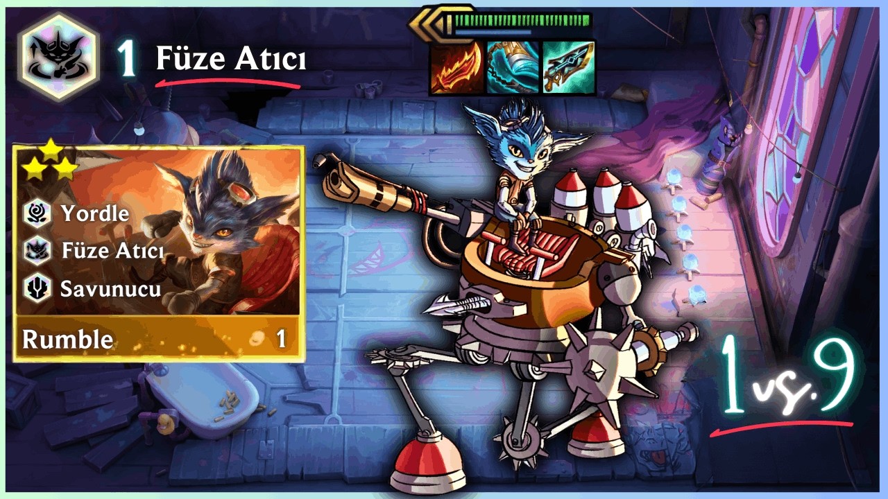GİZLİ META! 1v9 DURDURULAMAZ RUMBLE CARRY & YORDLE KOMPU! | SET 16 | OVERRATED TFT