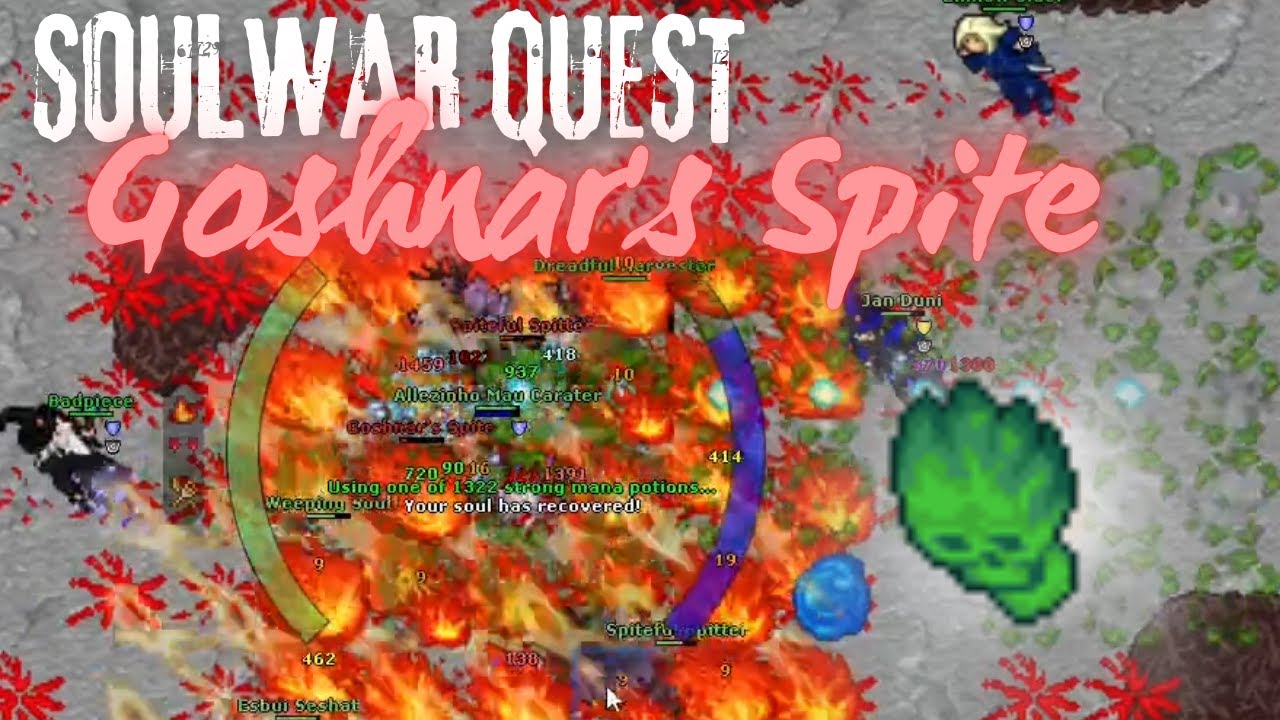 TIBIA GLOBAL EK 700 - SOULWAR QUEST SERVICE - GOSHNAR`S SPITE