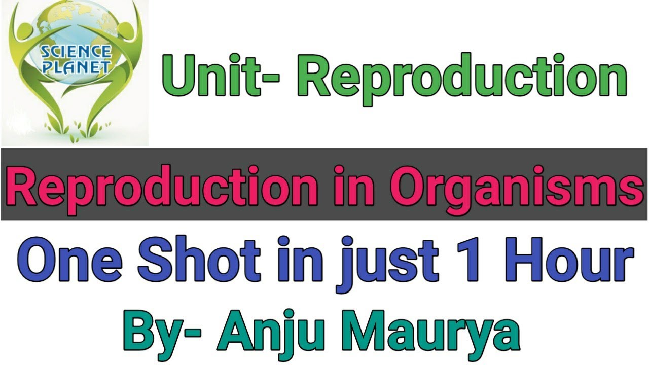 One Shot lecture of Reproduction in Organisms!!  By- Anju Maurya!!