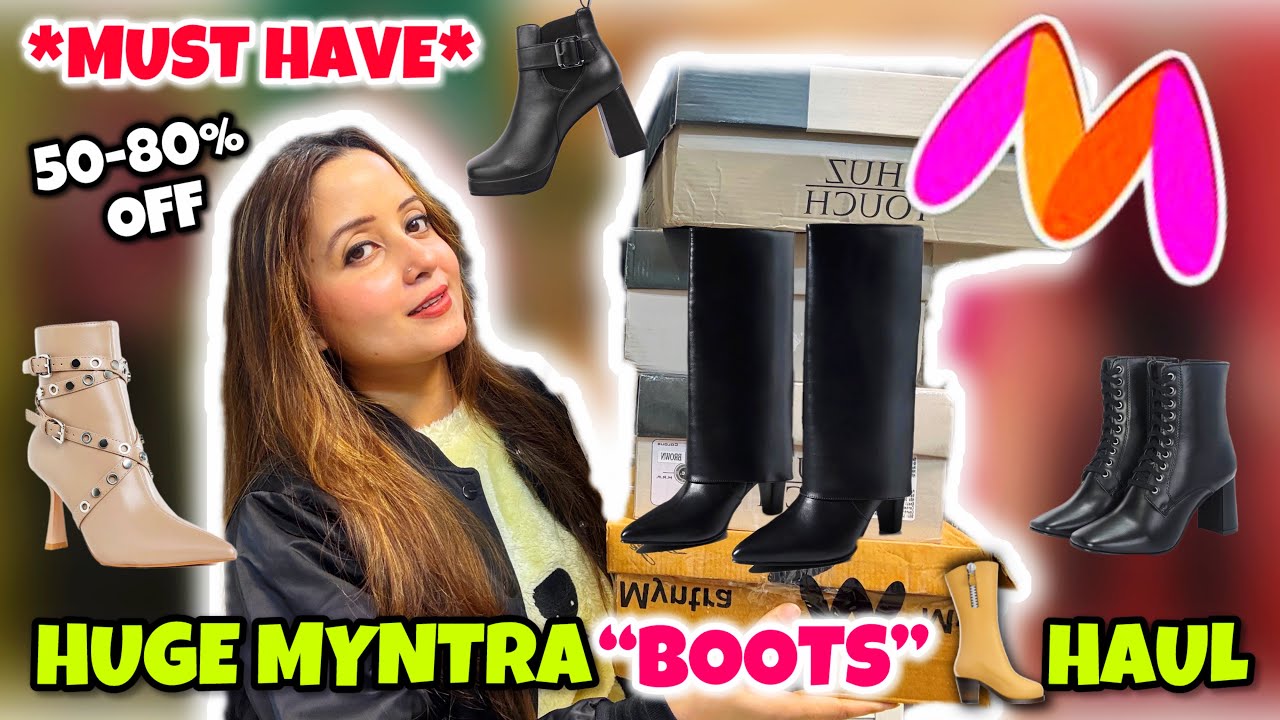 Myntra “TRENDY” Footwear Haul 😍Myntra Winter Boots Finds👢 Neha Singh #myntrafinds #myntra 