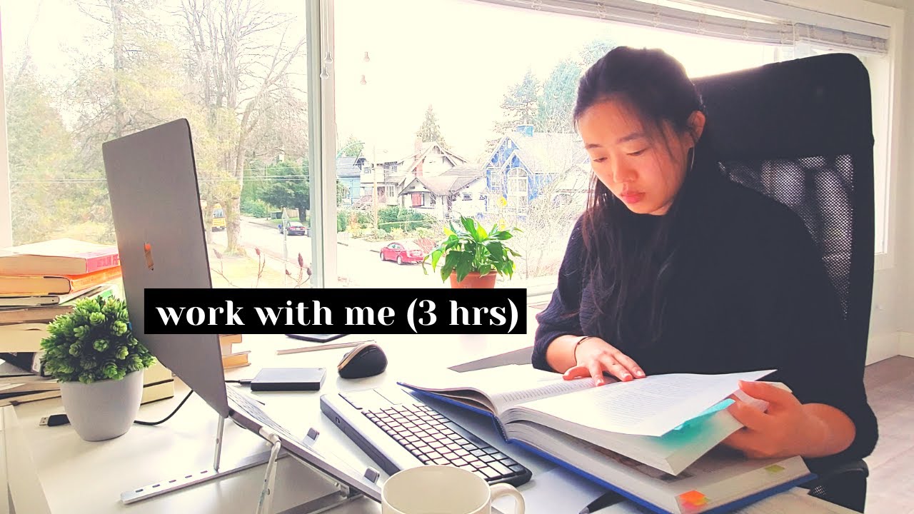 Work from home with me 3 HRS Pomodoro | no music | typing ASMR | paper shuffling ASMR | with timer