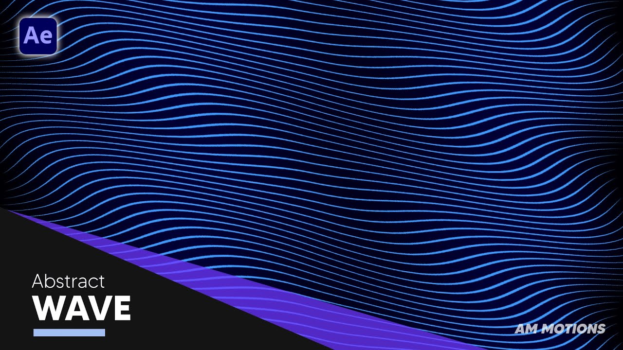 Abstract Wave Background After Effects Tutorial - No Plugins