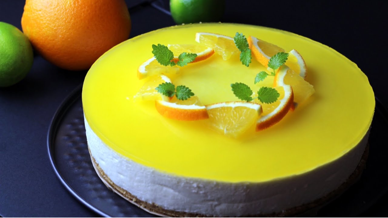 Bánh Phô Mai Cam tươi - Fresh Orange Cheese Cake - Simple and Delicious | Bếp Nhà Diễm |