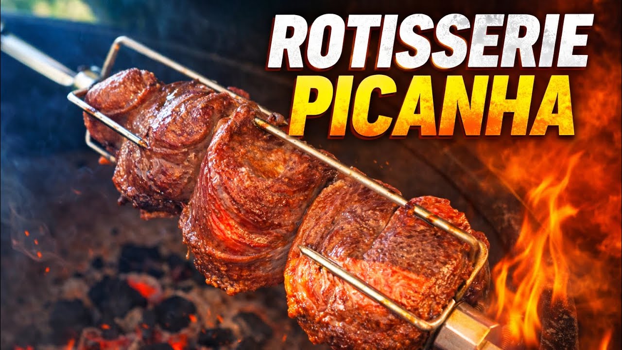 Rotisserie Picanha (Rump Cap) Over Charcoal | Big Green Egg Churrasco – Sinclair Saturday Ep 53