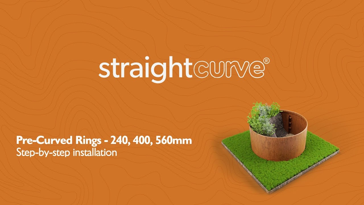 Straightcurve® 2025 - 3-Piece Pre-Curved Rings 800mm Diameter Installation Video 240mm, 400mm, 560mm
