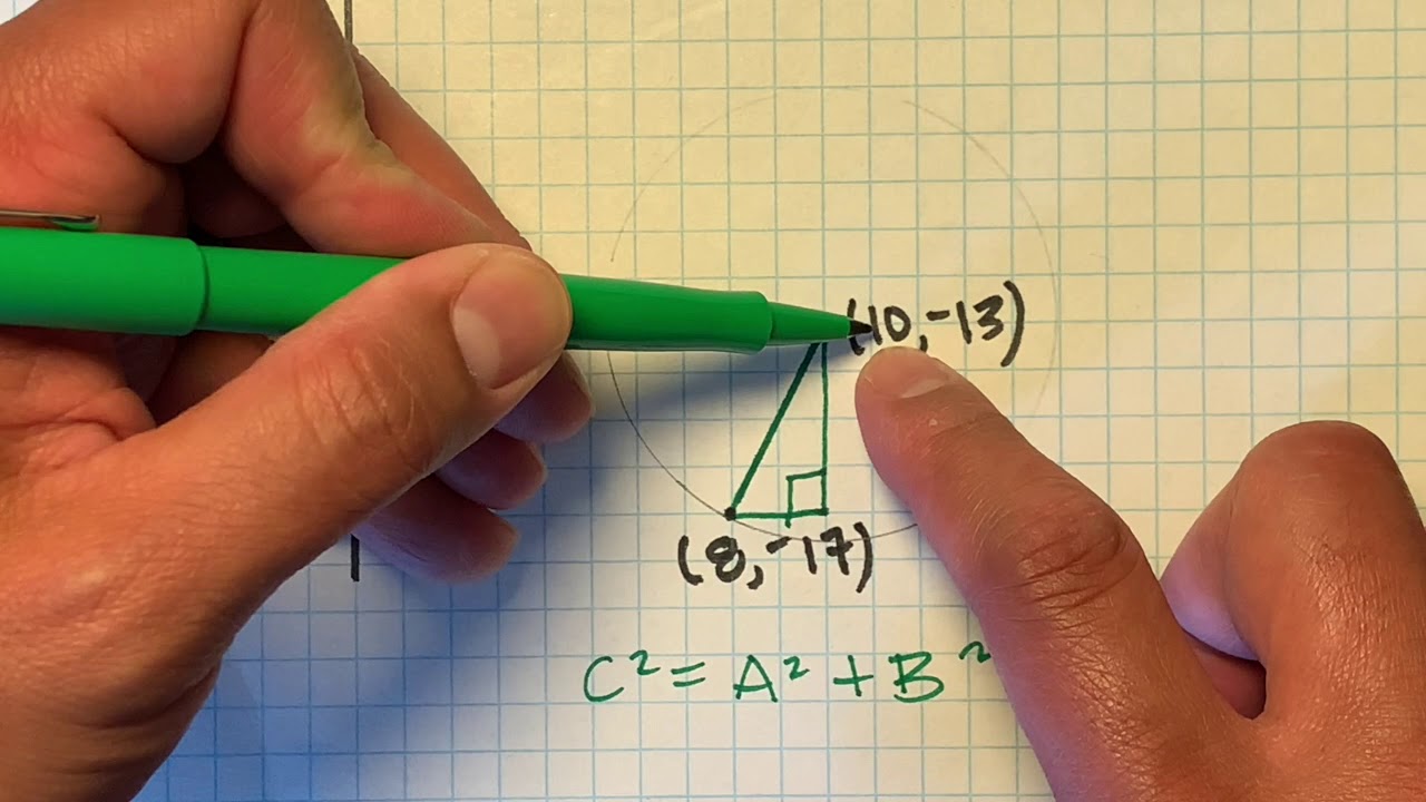 Finding the Equation of a Circle Given The Center and A Point On The Circle
