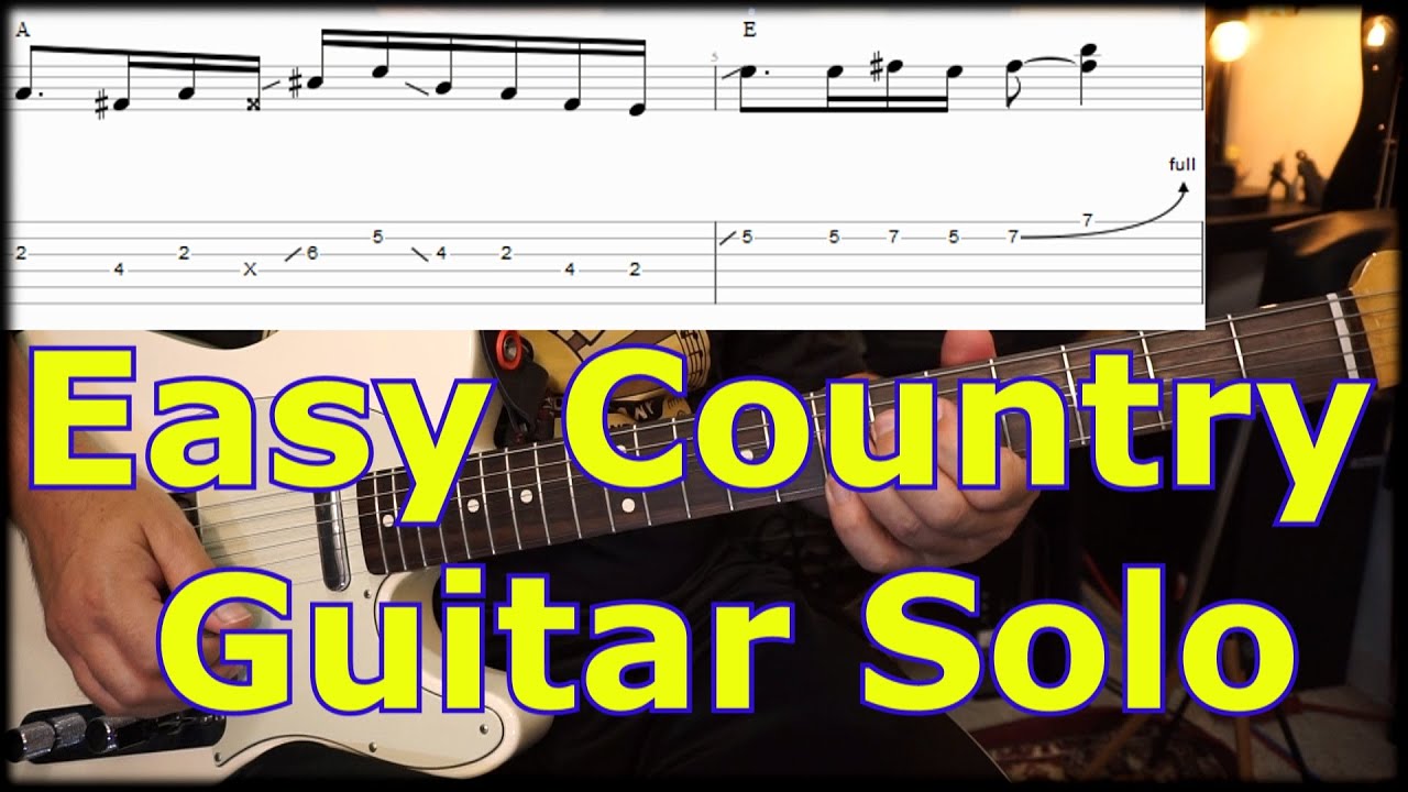 Easy Country Guitar Solo with TABS