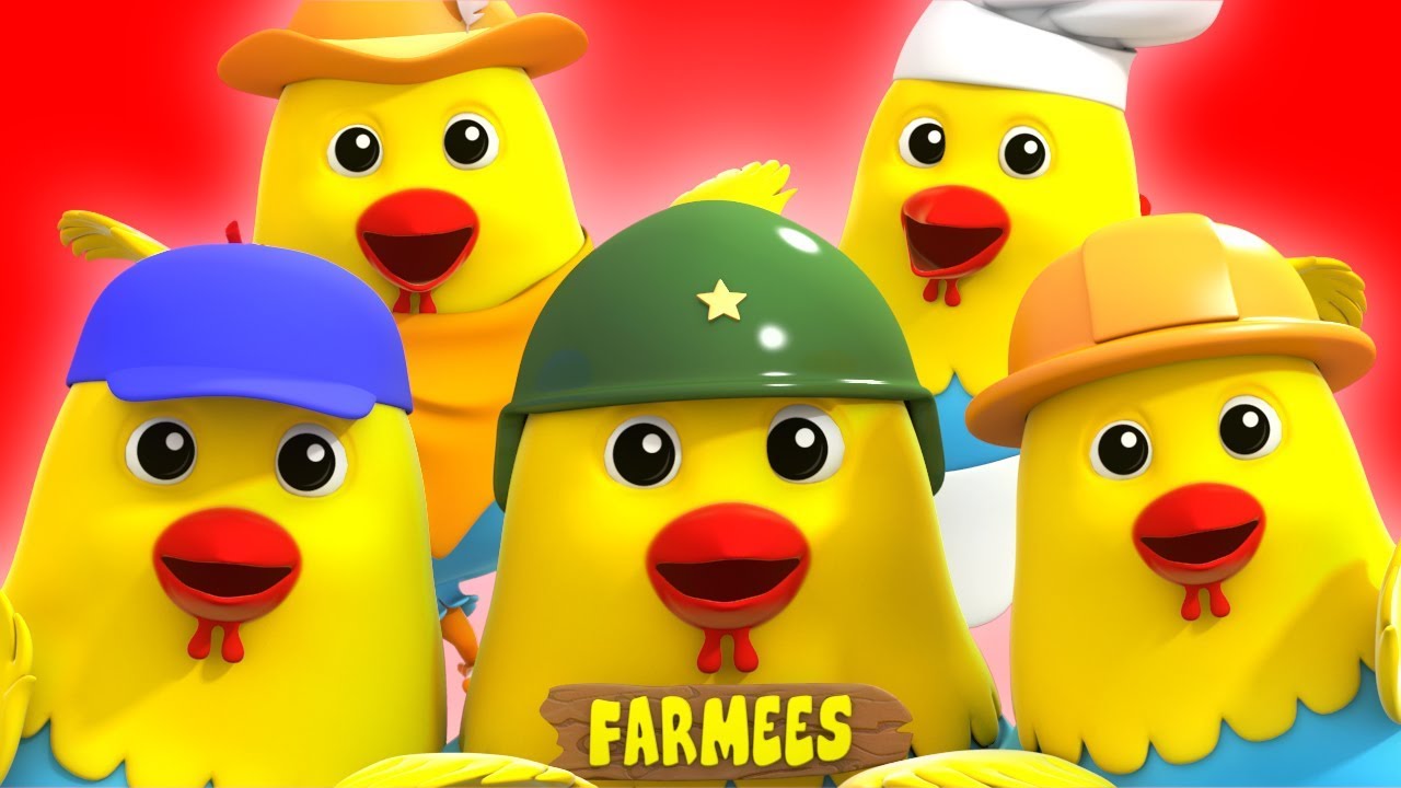 Five Fat Hens | Nursery Rhymes farmees | kids rhymes farmees | nursery rhyme video song