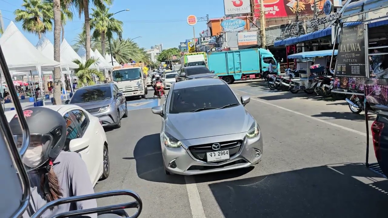 Pattaya Beach, vom Bahtbus aus