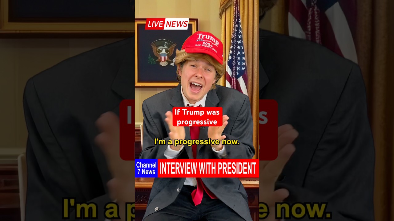 If Trump was progressive 😅🤪😂 #shorts #funny #comedy #president #politics
