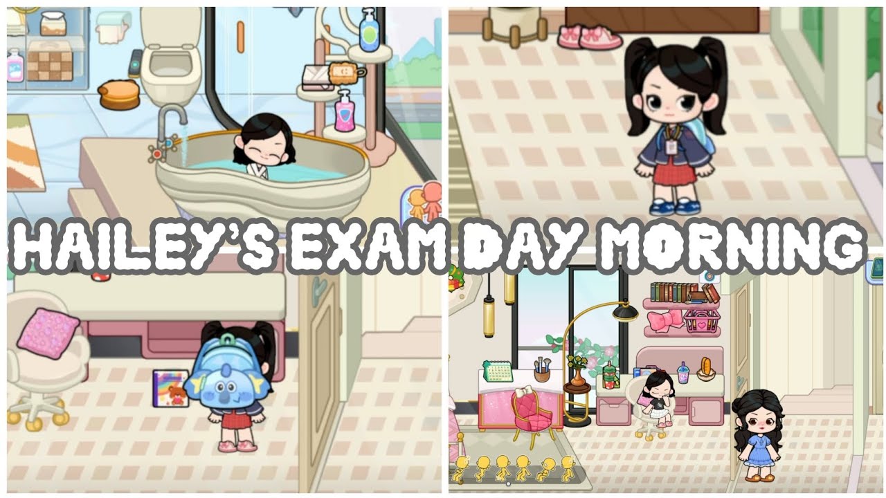 Hailey's exam day morning routines🎀🌷💫| #gameworld #@crazy_clouds-yt |