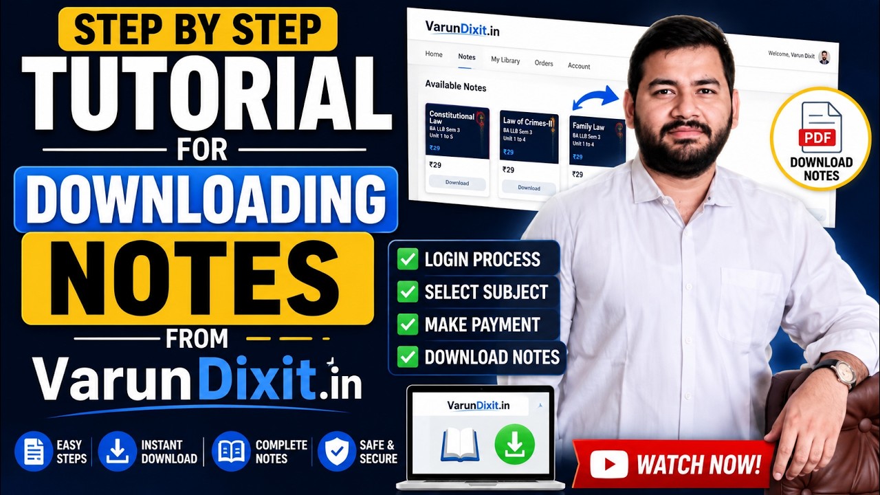 How to Download Notes II Adv Varun Dixit #ballb #bballb #ggsipu #notes 