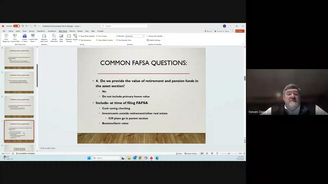 GHS Financial Aid Evening Program 03 16 26