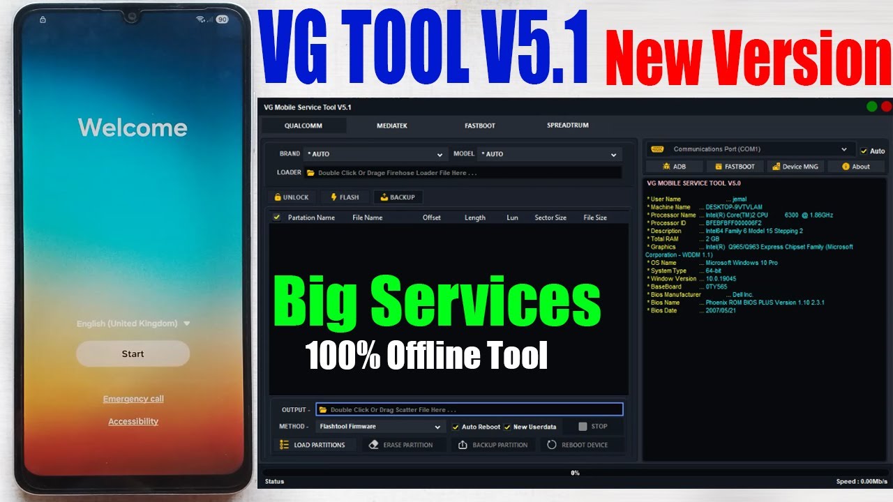 VG Mobile Service Tool V5.1 for All Android Frp unlock #big service new version #2025