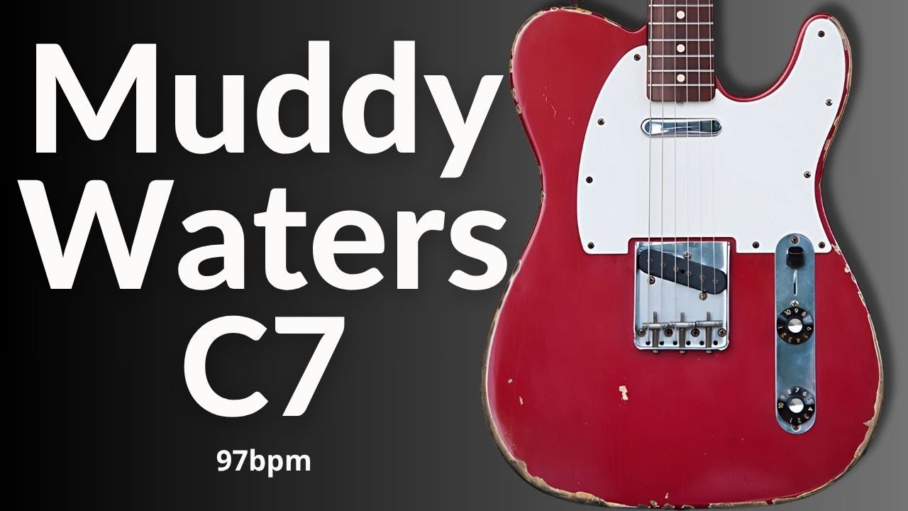 Muddy Waters Style Blues Guitar Backing Track in C Major (C7)